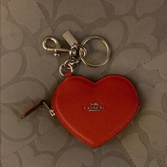 Coach Red Heart Keychain - Picture 1 of 5